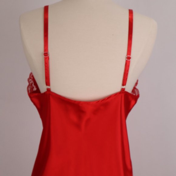 ❄ Vtg Lady Cameo NWOT Lace Red Babydoll Nightgown Sexy Chemise Negligee Lingerie - Picture 7 of 9